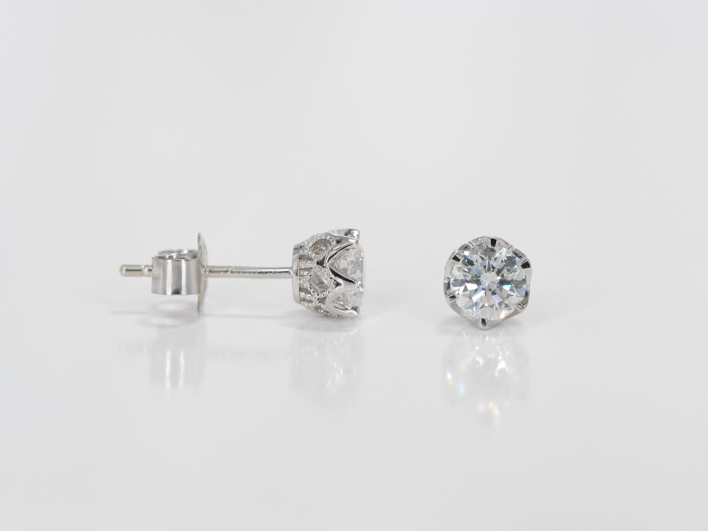 Diamond Stud 6-Prong Earrings 0.4ct 18k