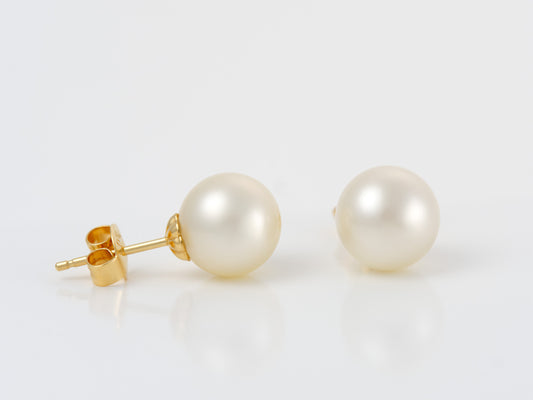 South Sea White Pearl Earrings 9mm