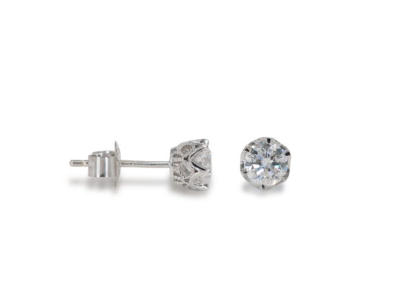 Diamond Stud 6-Prong Earrings 0.4ct 18k
