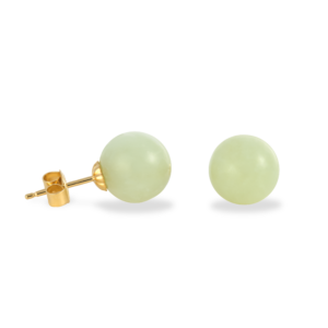 Hetian Jade Earrings 10mm