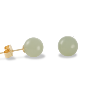 Hetian Jade Earrings 8mm