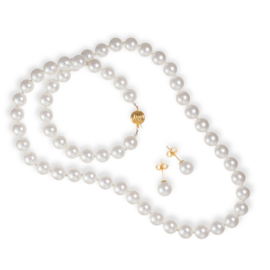 Akoya Pearl Necklace and Earring Set 7 mm AAA
