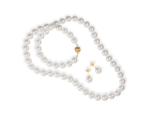 Akoya Pearl Necklace and Earring Set 7 mm AAA
