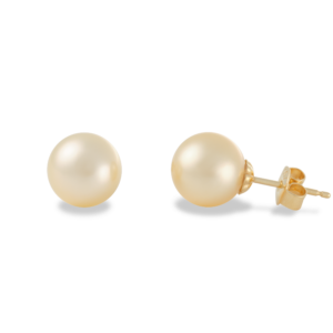 South Sea Champagne Pearl Earrings 9mm