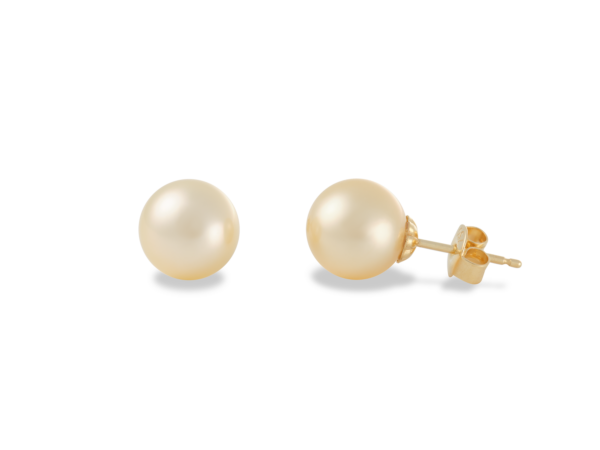 South Sea Champagne Pearl Earrings 9mm