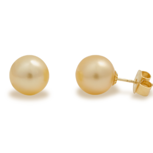South Sea Champagne Pearl Earrings 8mm