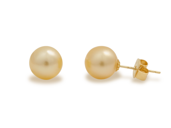 South Sea Champagne Pearl Earrings 8mm