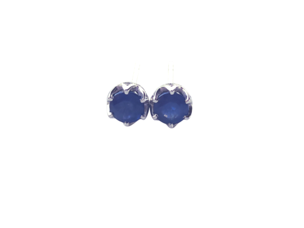 Sapphire Stud 6-Prong Earrings 0.4ct 18k