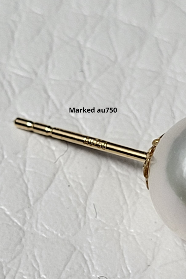 White Akoya Pearl Earrings 8mm AAA+ Rare - Image 5