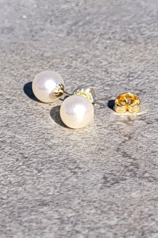 Arabic Pearl Earrings AAA 7mm - Image 2