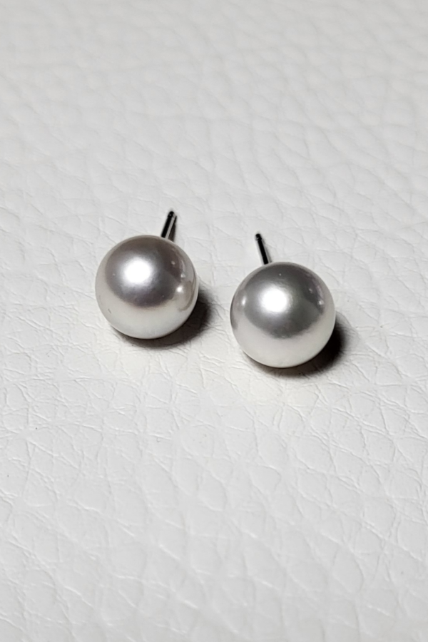 Blue Akoya Earrings 9mm AAA Rare