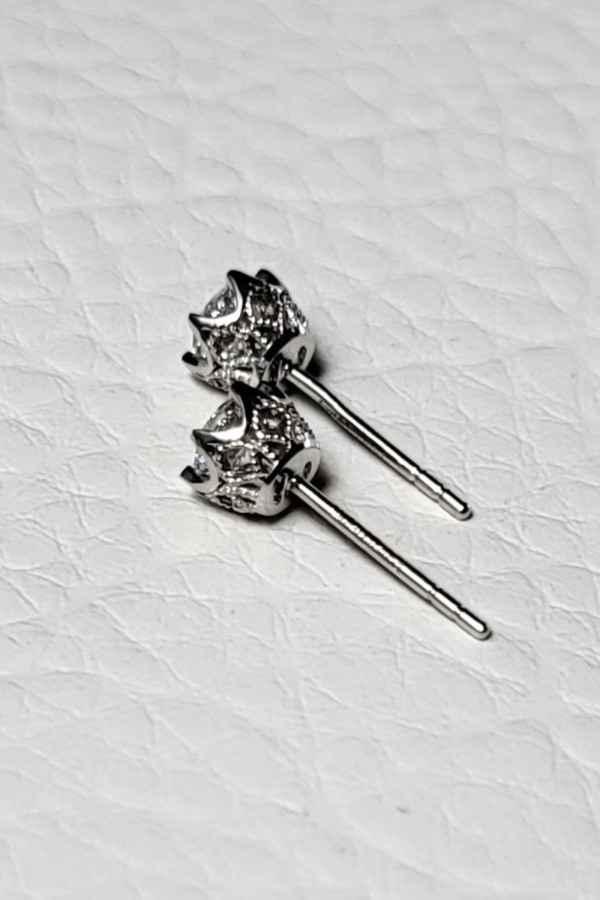 Diamond Stud 6-Prong Earrings 0.4ct 18k - Image 2