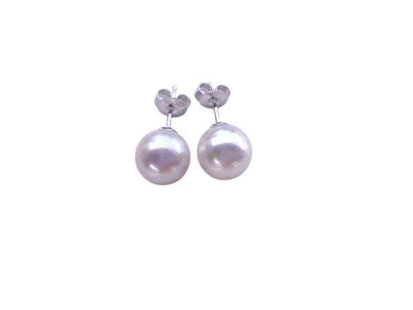 Blue Akoya Earrings 9mm AAA Rare