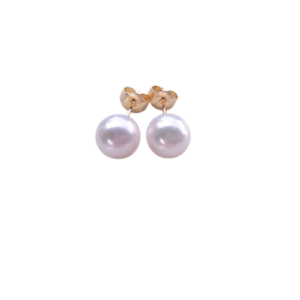 White Akoya Pearl Earrings 8mm AAA+ Rare