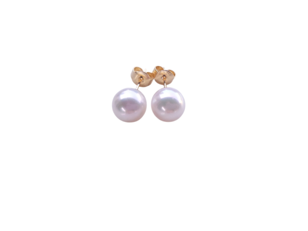 White Akoya Pearl Earrings 8mm AAA+ Rare