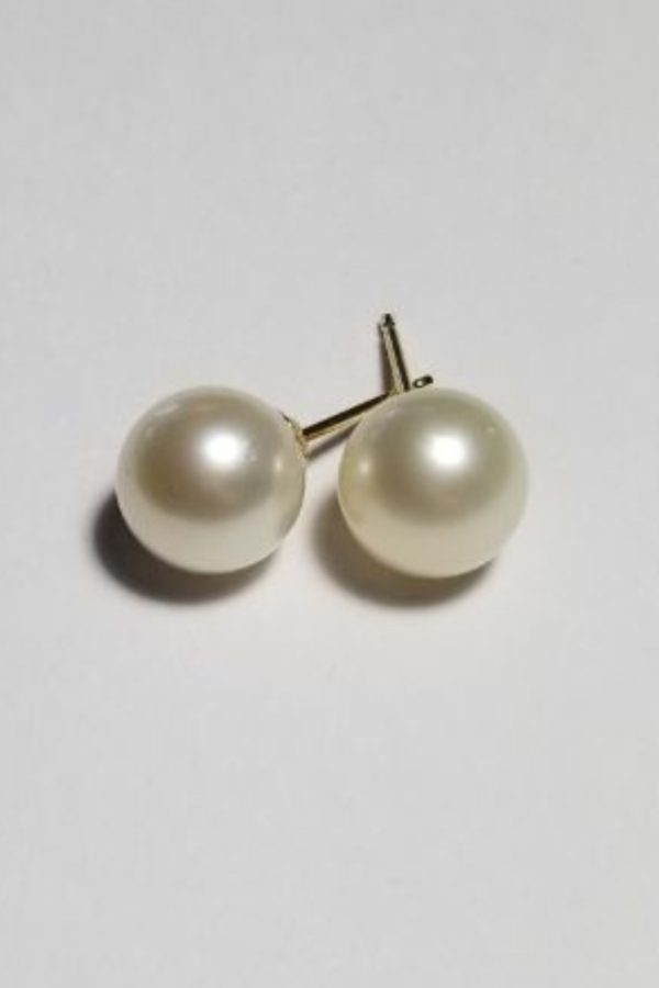 South Sea White Pearl Earrings 9mm