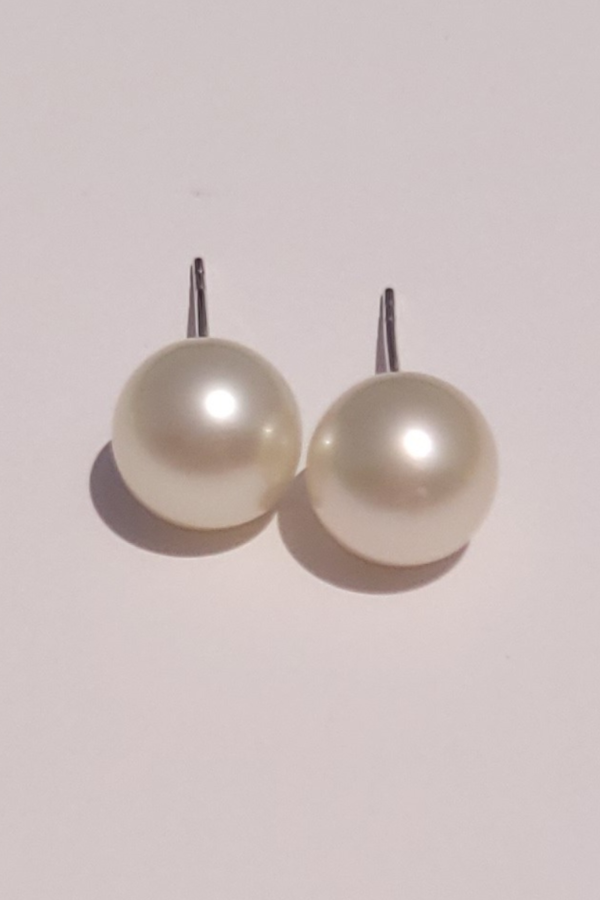 South Sea White Pearl Earrings 8mm
