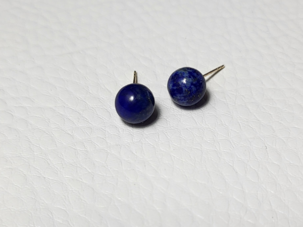 Lapis Lazuli Earrings 8mm - Image 2