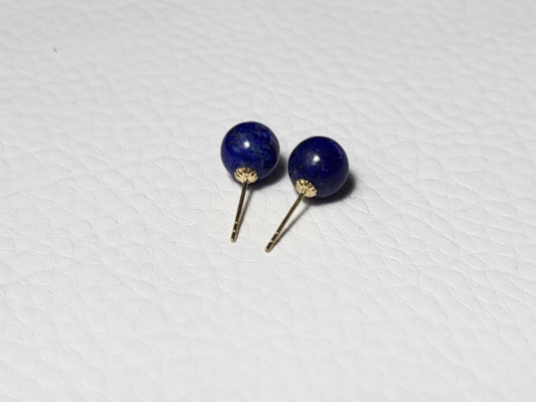 Lapis Lazuli Earrings 8mm - Image 3