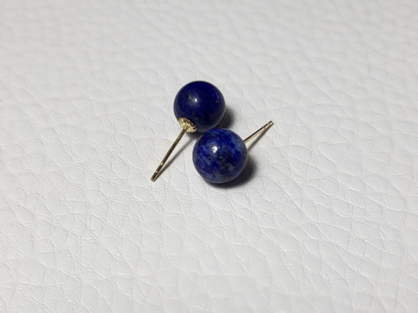 Lapis Lazuli Earrings 8mm - Image 4