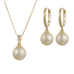 Nara White South Sea Pearl Earring & Pendant Set